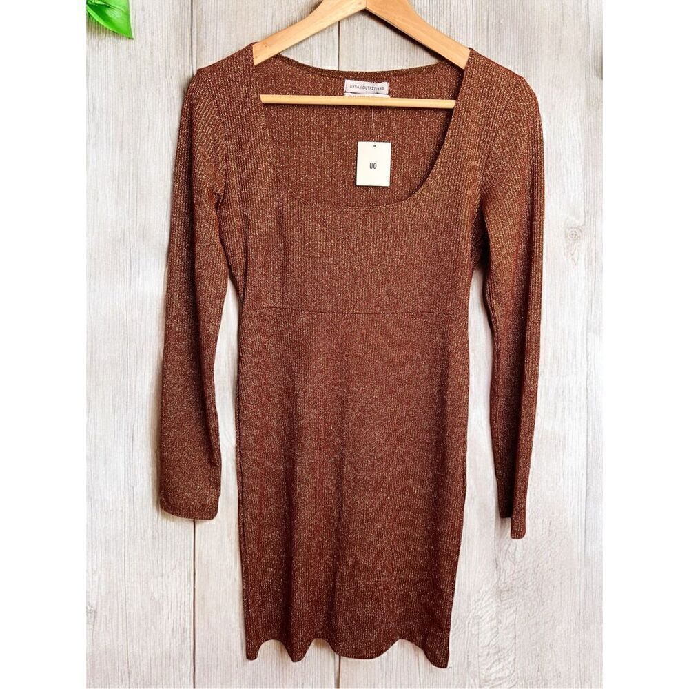 UO Urban Outfitters Hazel Square Neck Bodycon Dress New Years - Picture 2 of 14